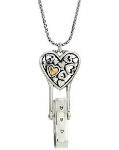 Brighton Floating Heart Badge Clip Necklace | Necklaces