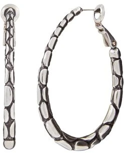 Brighton Pebble Oval Hoop Earrings