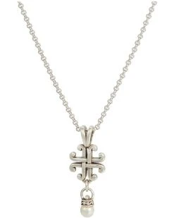 Brighton Taos Pearl Cross Mini Necklace | Necklaces