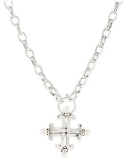 Brighton Necklaces Taos Pearl Cross Necklace