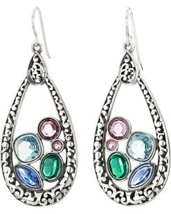 Brighton Elora Gems Vitrail Hoop French Wire Earrings