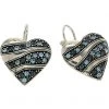Brighton Crystal Passage Heart Leverback Earrings