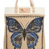 Brighton Handbags Butterfly Dreams Burlap Tote