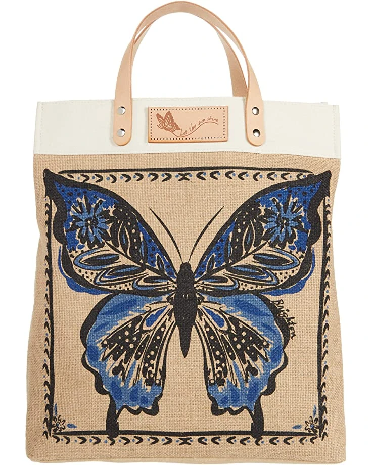 Brighton Handbags Butterfly Dreams Burlap Tote 1 Brighton Handbags Butterfly Dreams Burlap Tote