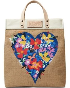 Brighton Let Love Grow Burlap Tote Bag | Handbags