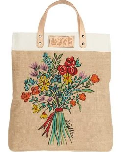 Brighton Bella Bouquet Burlap Tote | Handbags