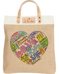 Brighton Let Love Shine Burlap Tote | Handbags